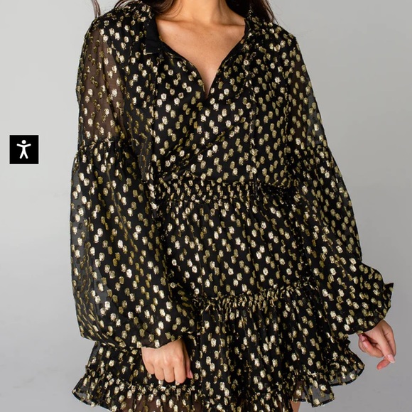 NWT Buddy Love Zozo Elastic Waist Mini Dress size S - Picture 4 of 5